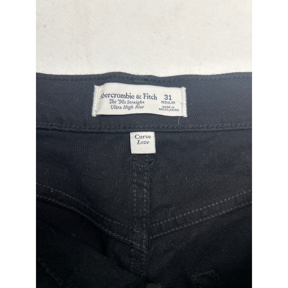 Abercrombie & Fitch Black Straight Leg Jeans - Picture 6 of 7